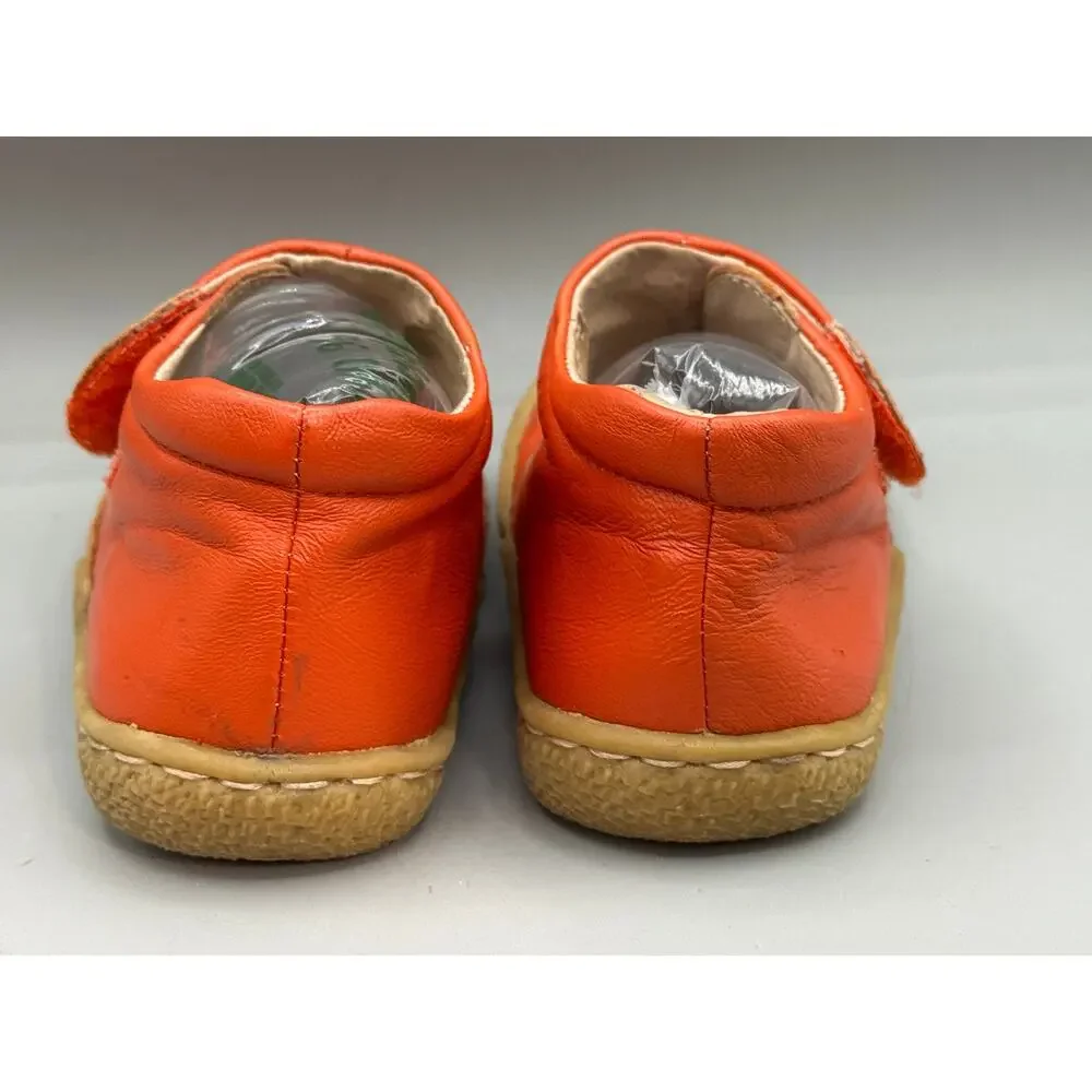 Livie & Luca Orange Leather Kids booties